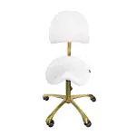 FEMME PRIMO white stool with gold base