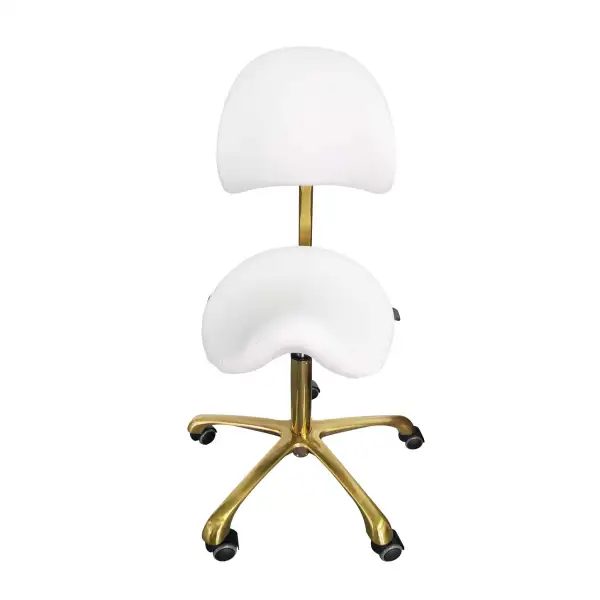 FEMME PRIMO white stool with gold base