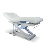 Łóżko zabiegowe LUNA X PLUS PURE z podgrzewaniem, VibeSound - Silvertex Ice