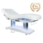 Łóżko kosmetyczne LUNA H PLUS PURE z podgrzewaniem, VibeSound - białe