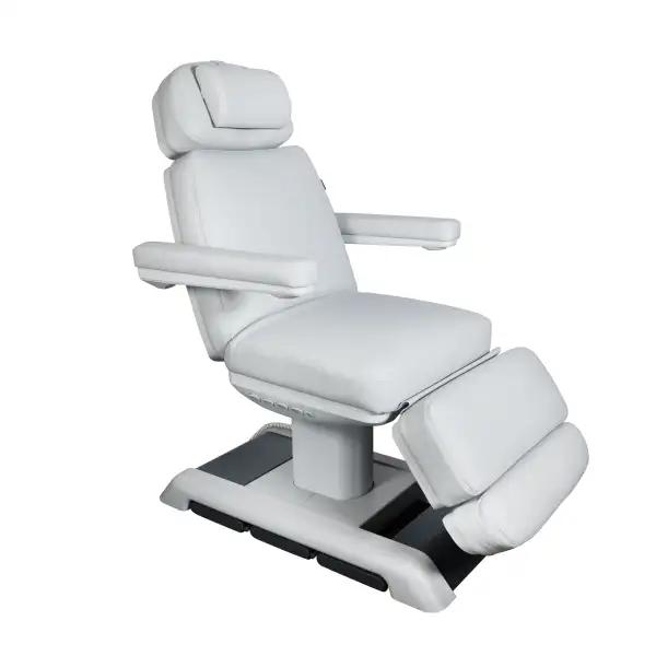 Fotel kosmetyczny ASPROMUS 2401 Plus z podgrzewaniem - Jasny Szary