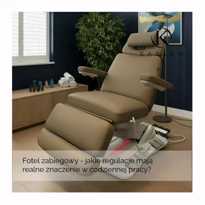 Fotel zabiegowy - jakie regulacje mają realne znaczenie w codziennej pracy?