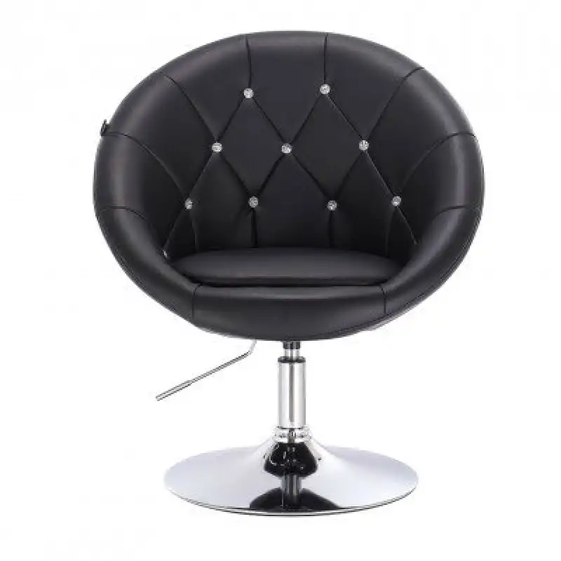 Krzesło kosmetyczne VIKA Swarovski Elements - Czarny