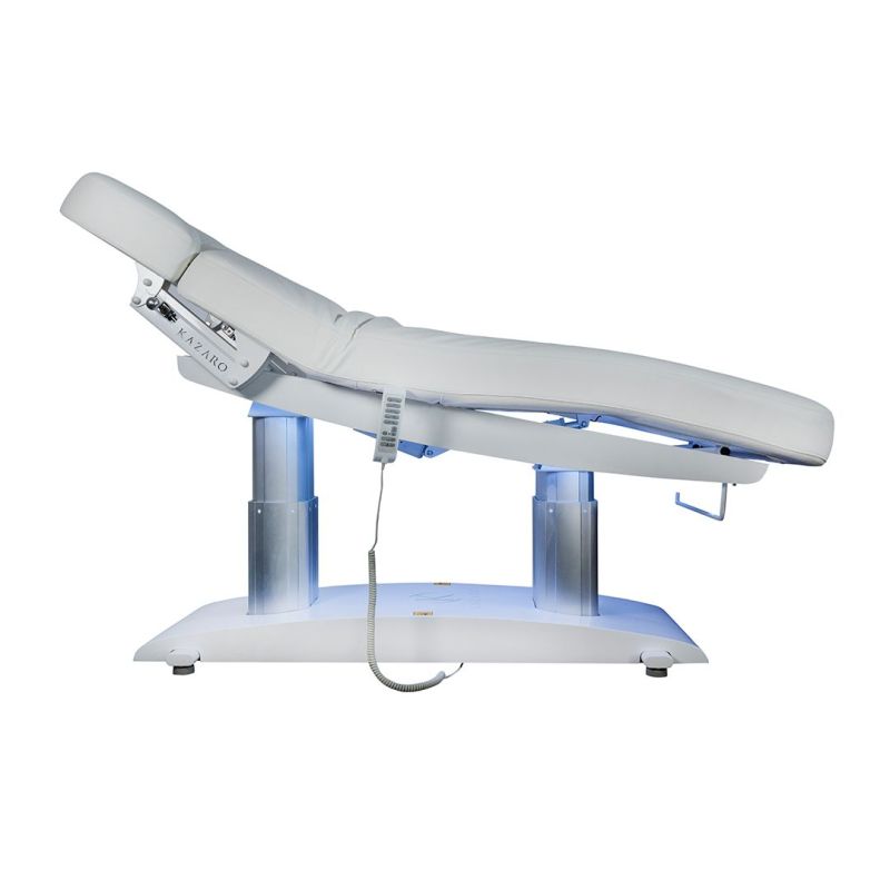 Łóżko kosmetyczne LUNA H PLUS PURE z podgrzewaniem, VibeSound - Białe