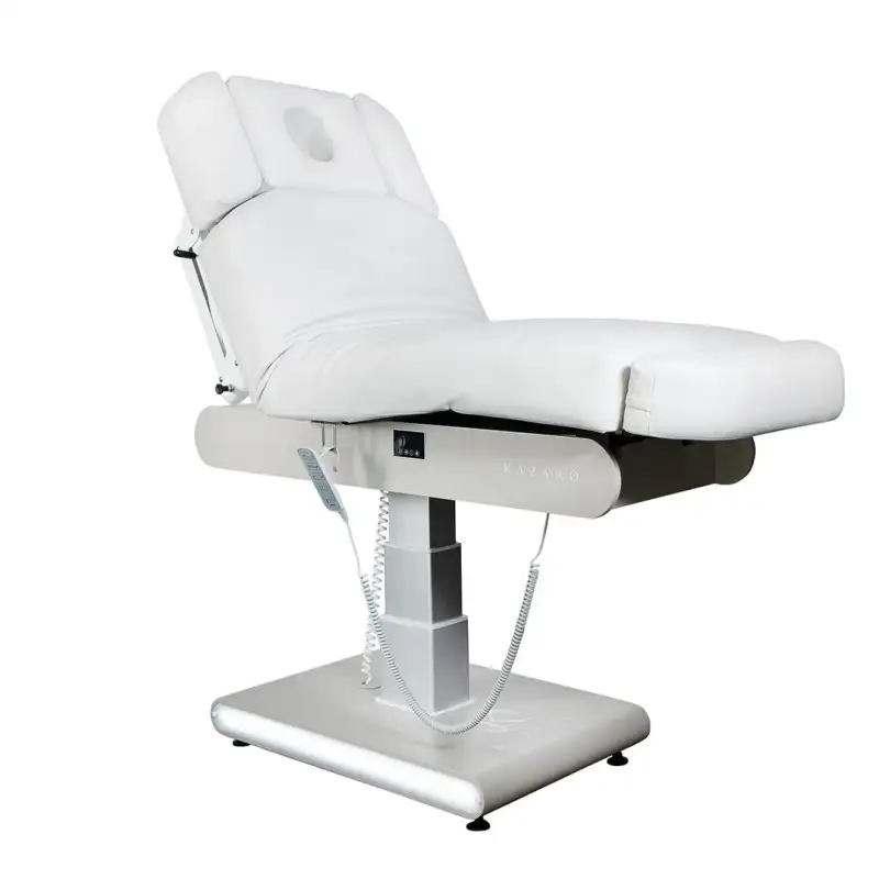 Łóżko kosmetyczne ZENITH z podgrzewaniem - Białe, biała podstawa