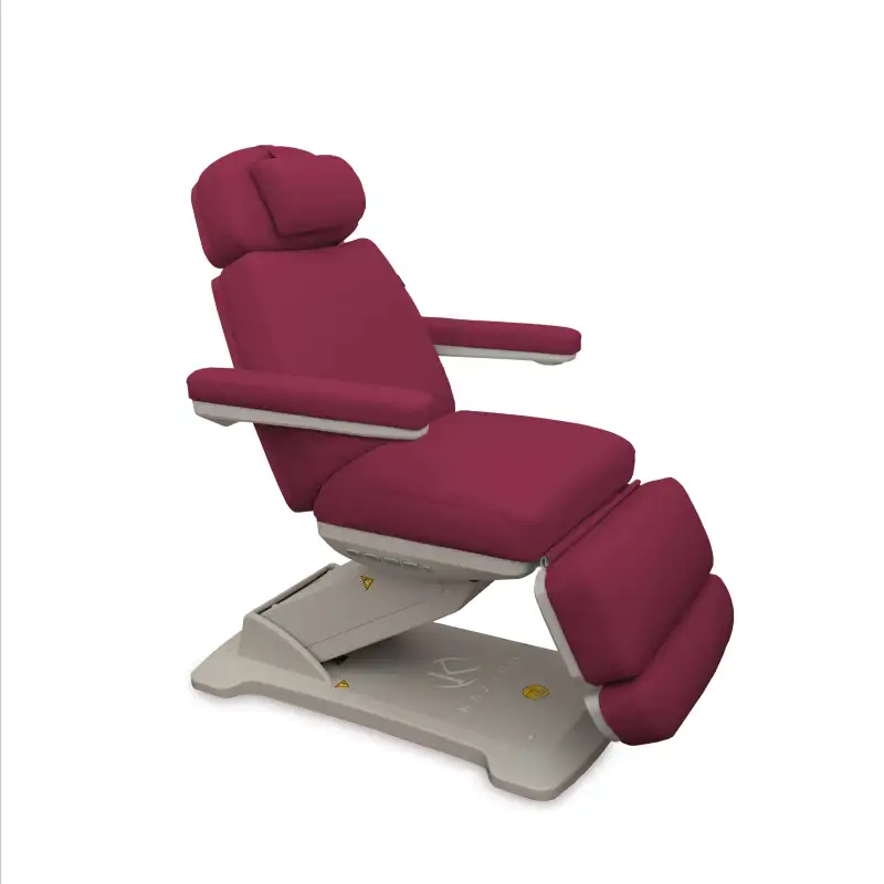 Fotel kosmetyczny Orion Plus - Silvertex Raspberry Burgund