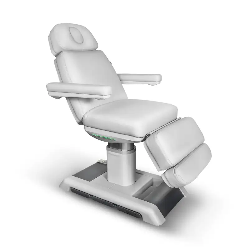 Fotel kosmetyczny ASPROMUS 2401 Plus z podgrzewaniem - Jasny Szary