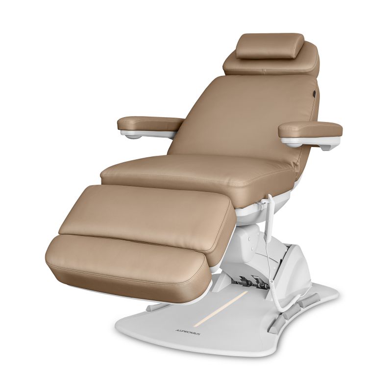 Fotel kosmetyczny ASPROMUS 2403 Plus z podgrzewaniem - Beżowy