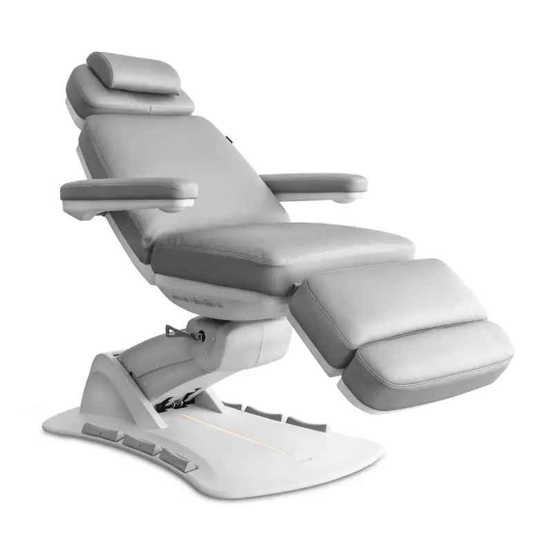 Fotel kosmetyczny ASPROMUS 2403 Plus z podgrzewaniem - Jasny Szary