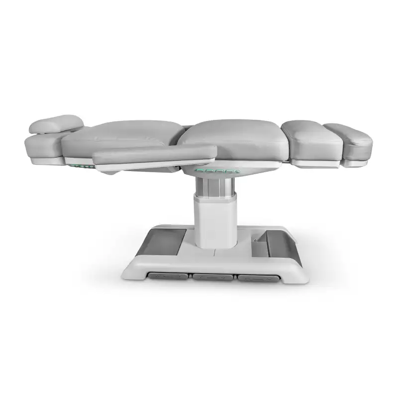 Fotel kosmetyczny ASPROMUS 2401 Plus z podgrzewaniem - Jasny Szary